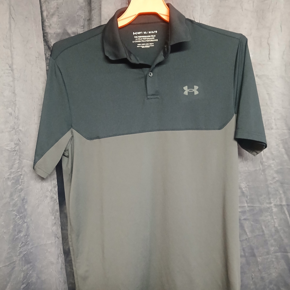 Under Armour Men's Polo Shirt - Charcoal and Black